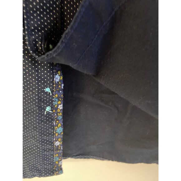 Denim & Flower Ricky Singh navy dots flowers small S - Picture 2 of 6